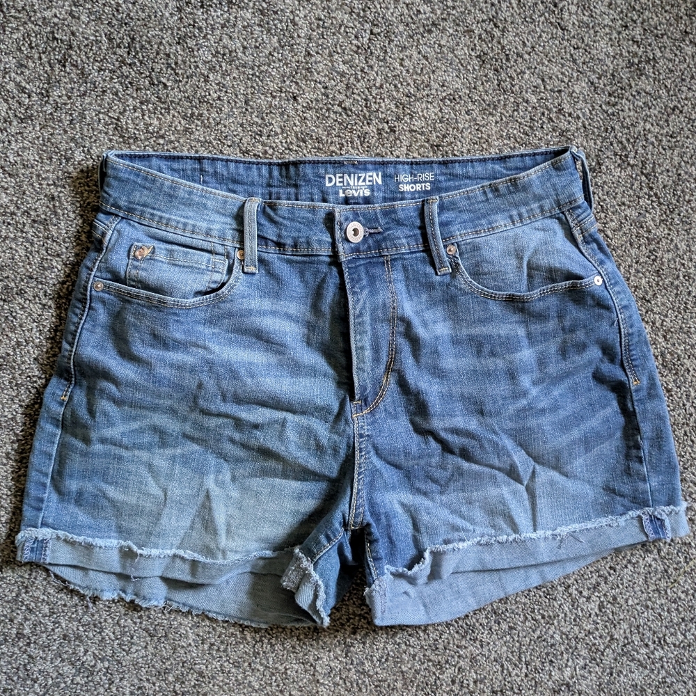 High Rise Denim Shorts